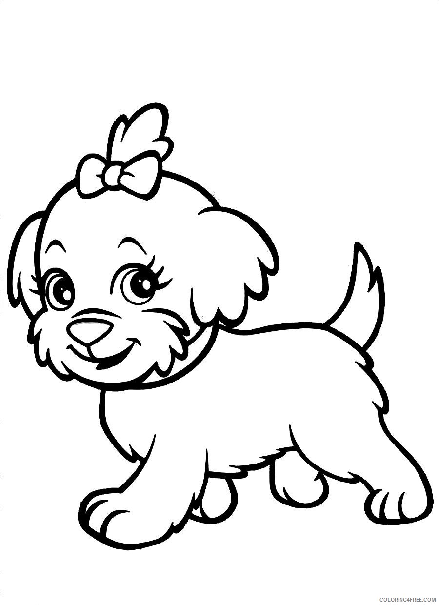cute dog coloring pages for girls Coloring4free