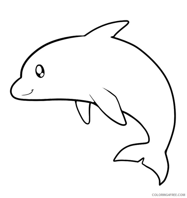 cute dolphin coloring pages Coloring4free