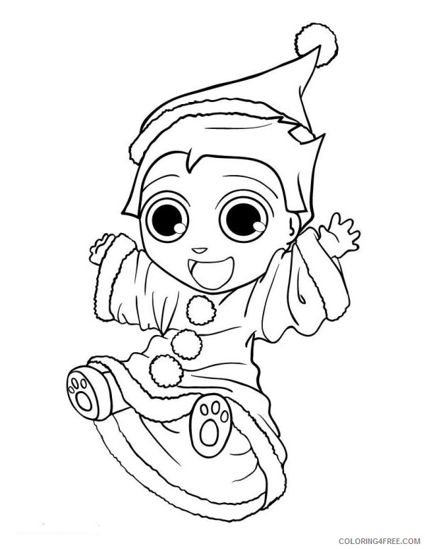cute elf coloring pages printable Coloring4free