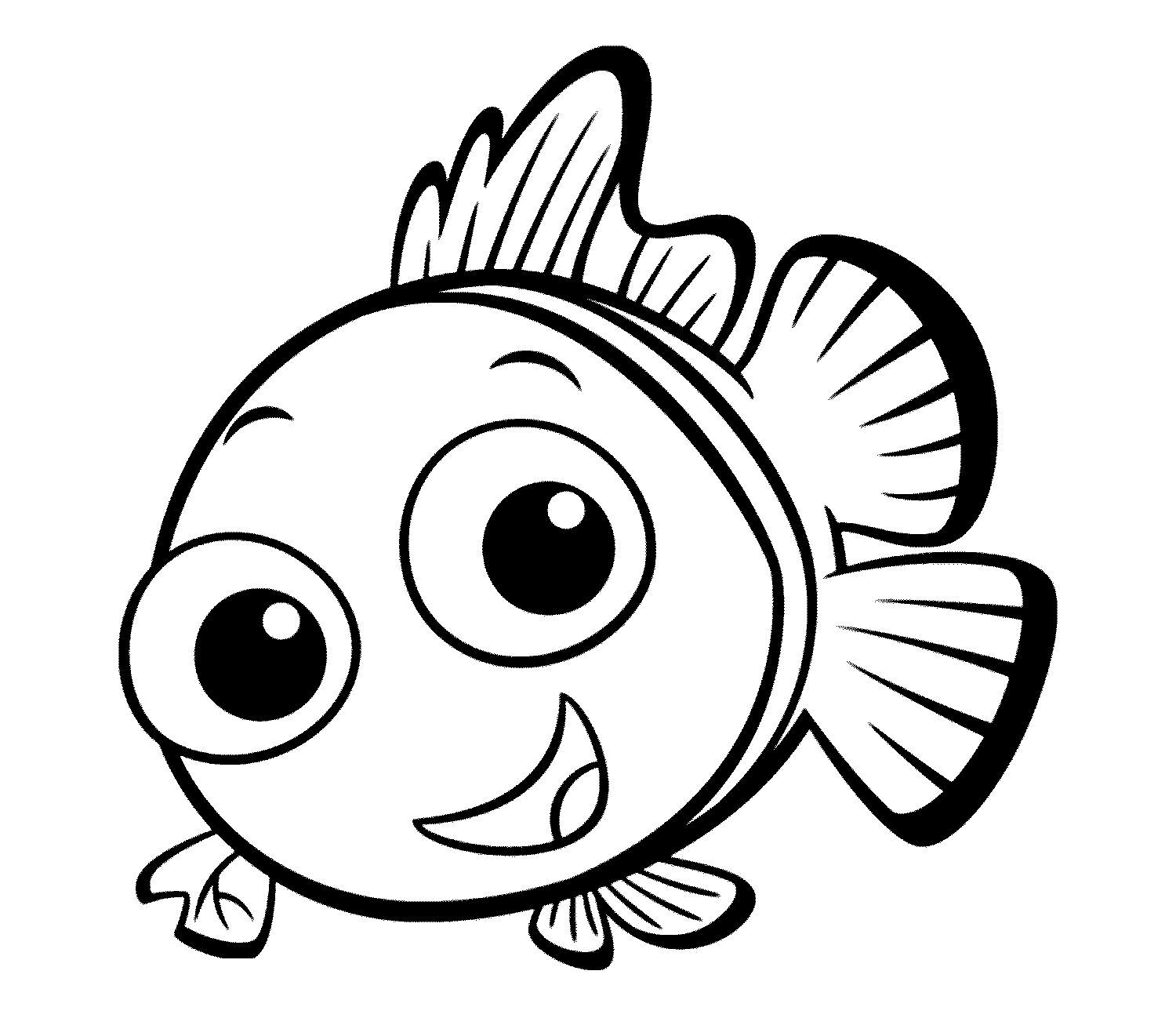 cute fish coloring pages for kids Coloring4free