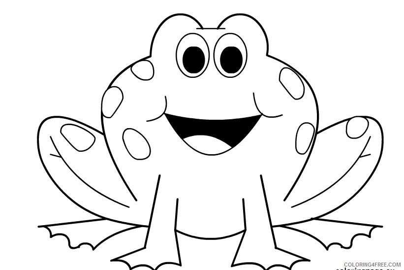 cute frog coloring pages for kids Coloring4free