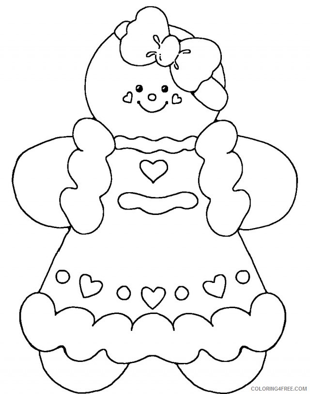 cute gingerbread man coloring pages Coloring4free