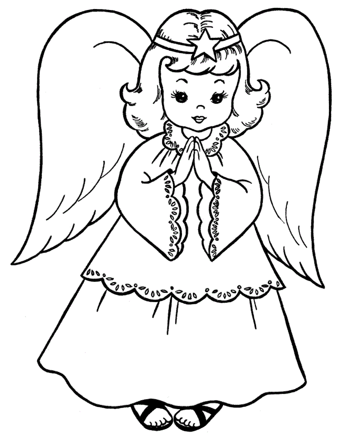 cute little angel coloring pages Coloring4free