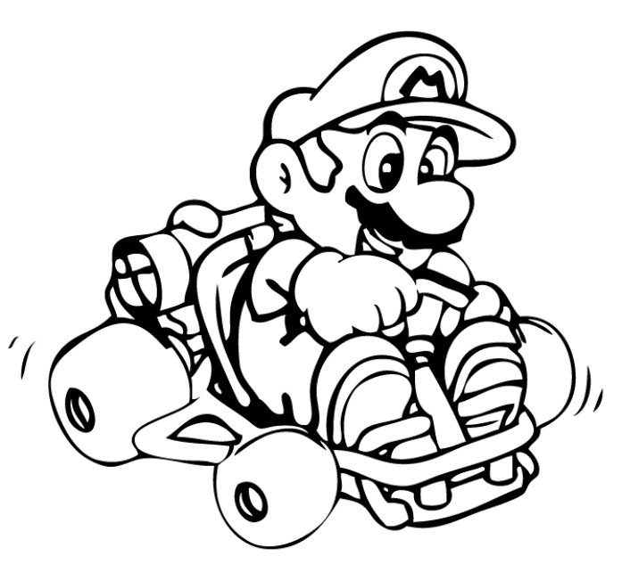 cute mario kart coloring pages Coloring4free