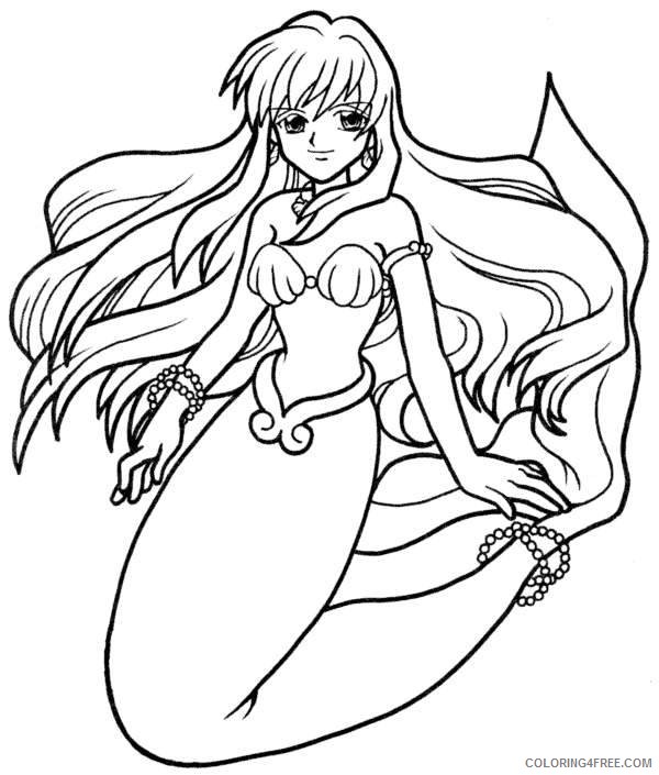 cute mermaid coloring pages for girls Coloring4free
