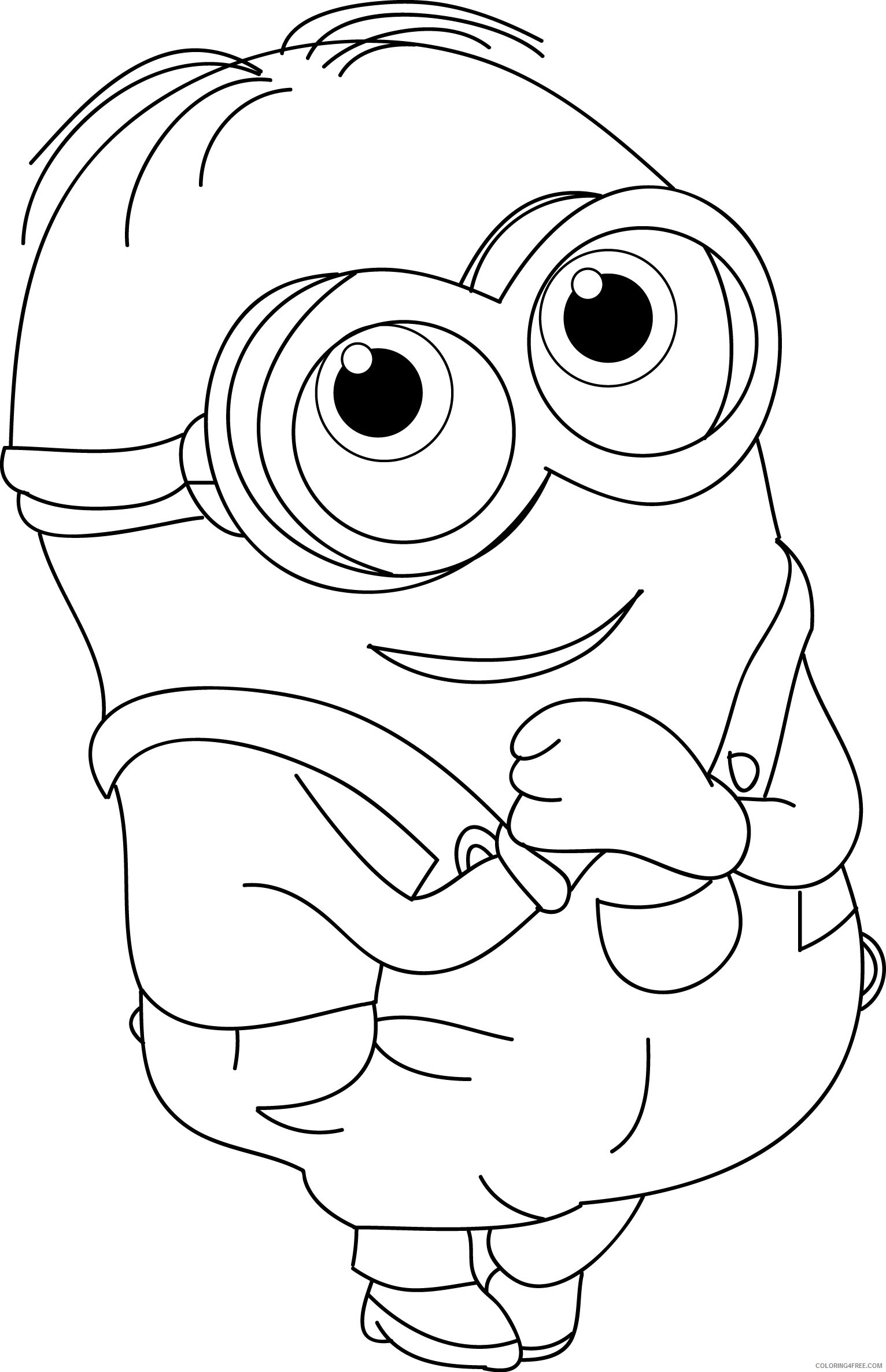 cute minions coloring pages for kids Coloring4free