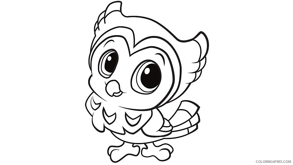 cute owl coloring pages for kids Coloring4free