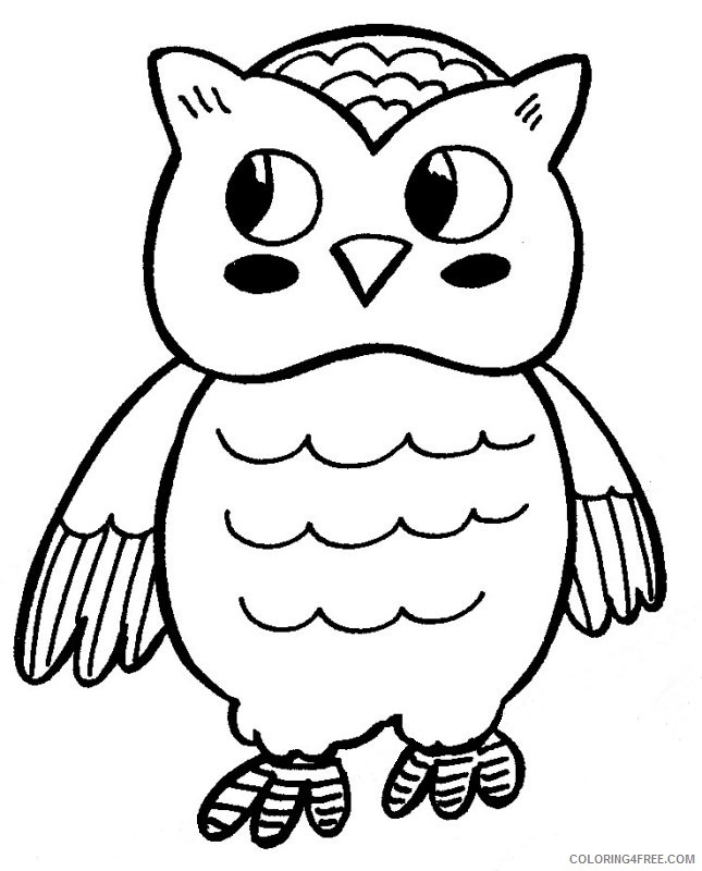 cute owl coloring pages printable Coloring4free