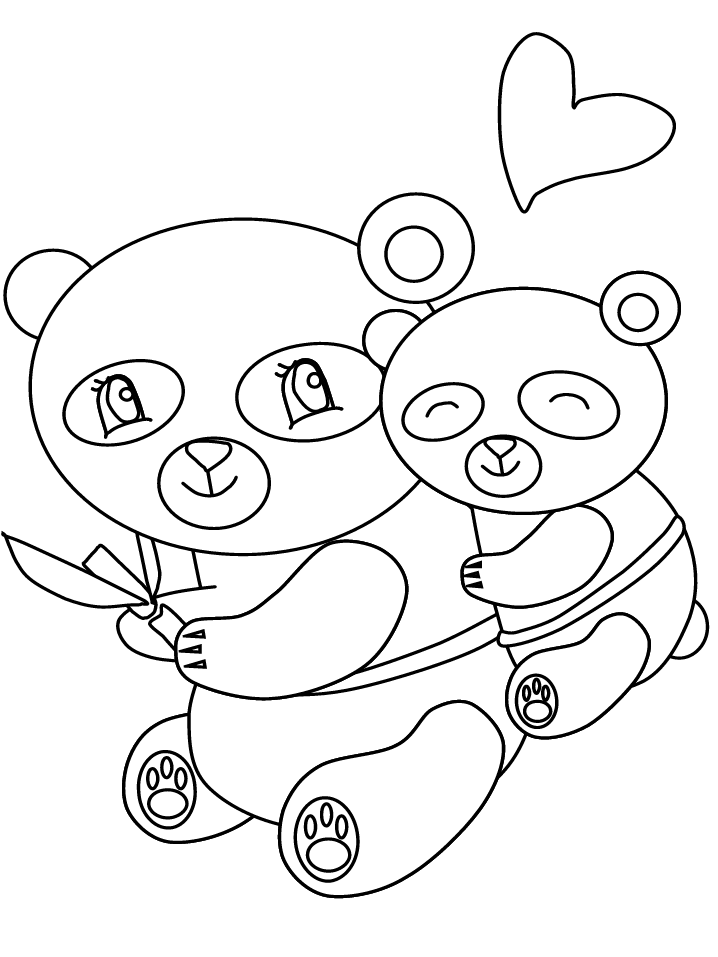 cute panda coloring pages Coloring4free