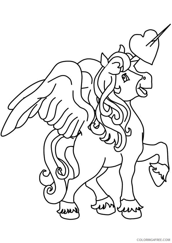 cute pegasus coloring pages for kids Coloring4free