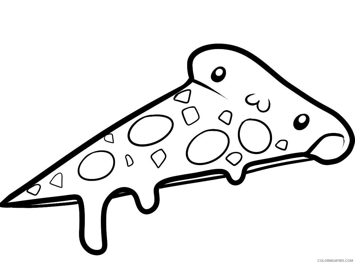 cute pizza coloring pages Coloring4free