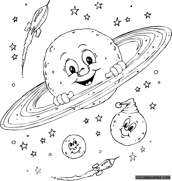 cute planet coloring pages Coloring4free
