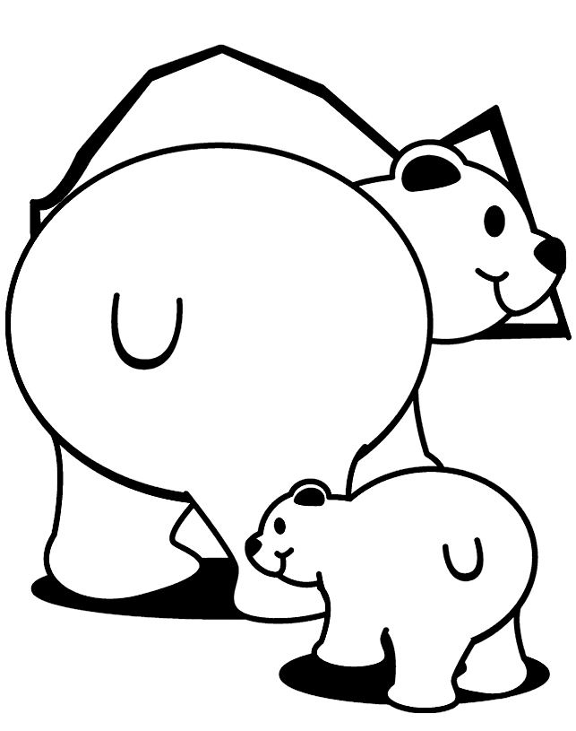 cute polar bear coloring pages Coloring4free