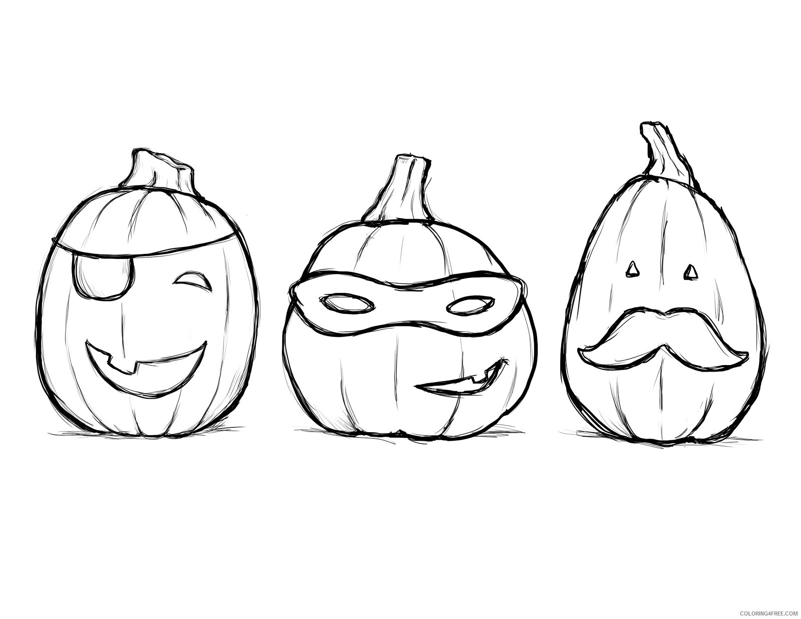 cute pumpkin coloring pages for kids Coloring4free