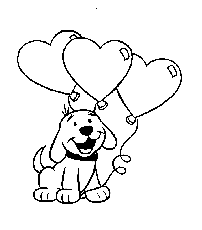 cute puppy valentines day coloring pages Coloring4free