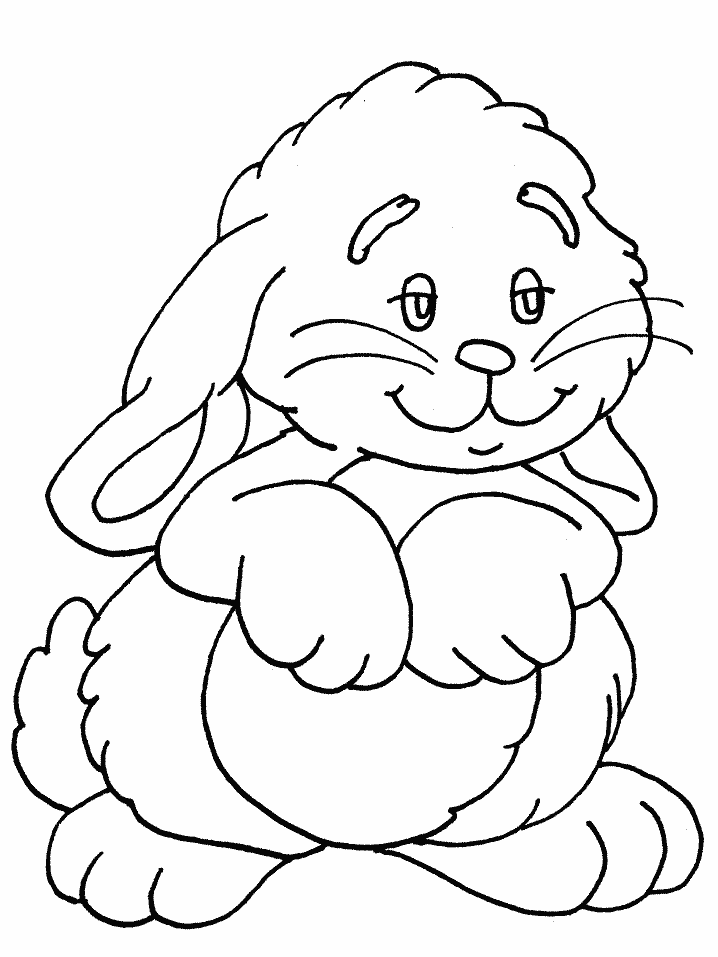 cute rabbit coloring pages cartoon Coloring4free