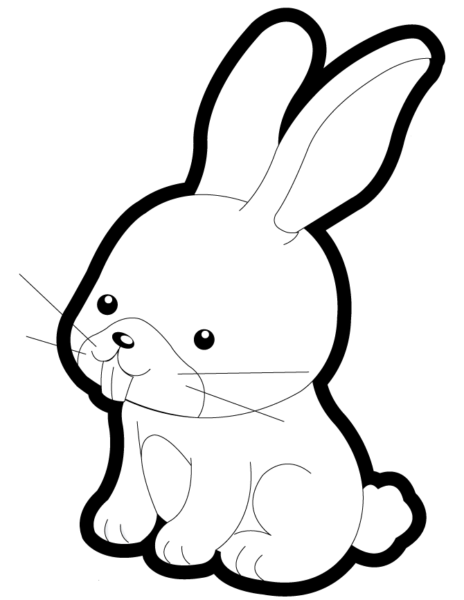 cute rabbit coloring pages for kids Coloring4free