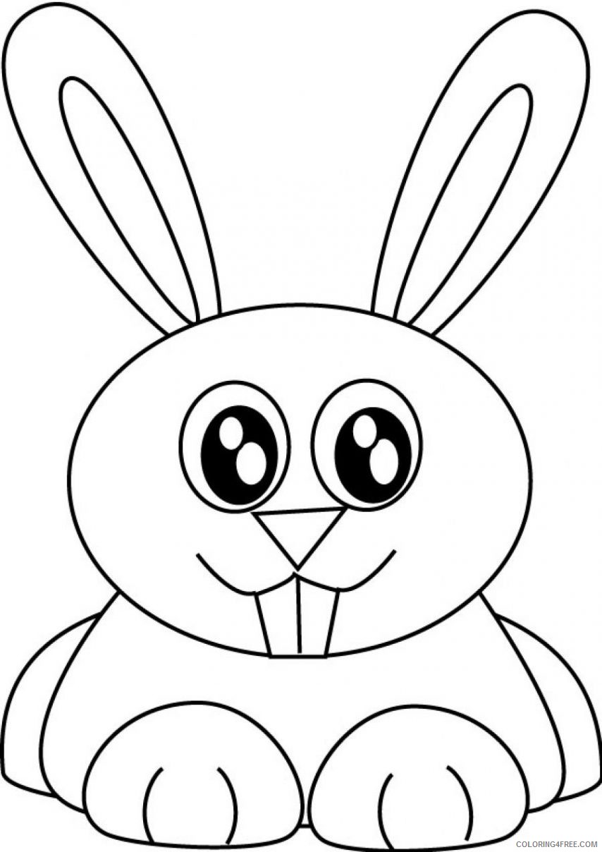 cute rabbit coloring pages printable Coloring4free