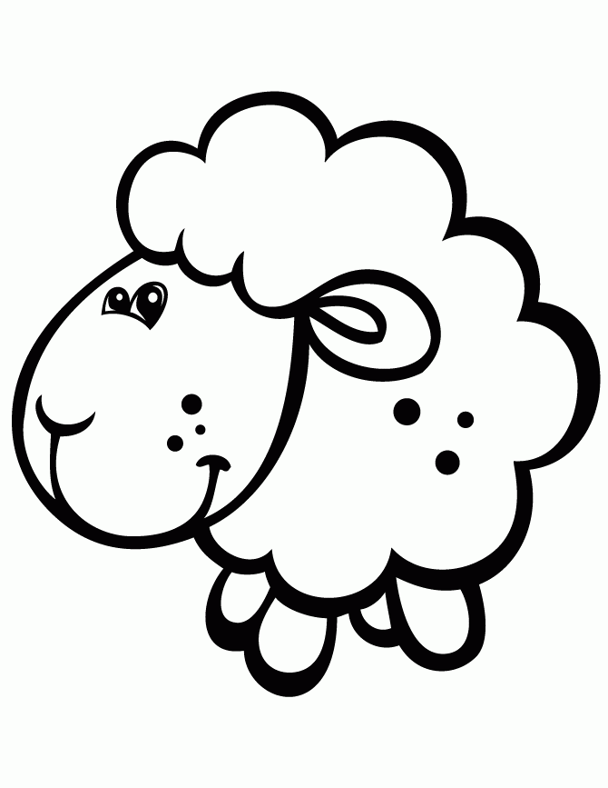 cute sheep coloring pages Coloring4free