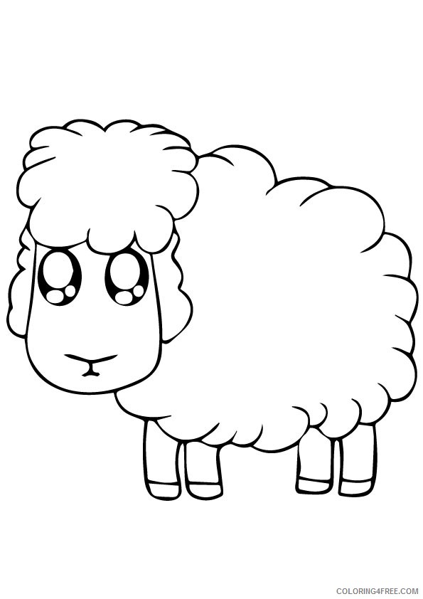 cute sheep coloring pages to print Coloring4free