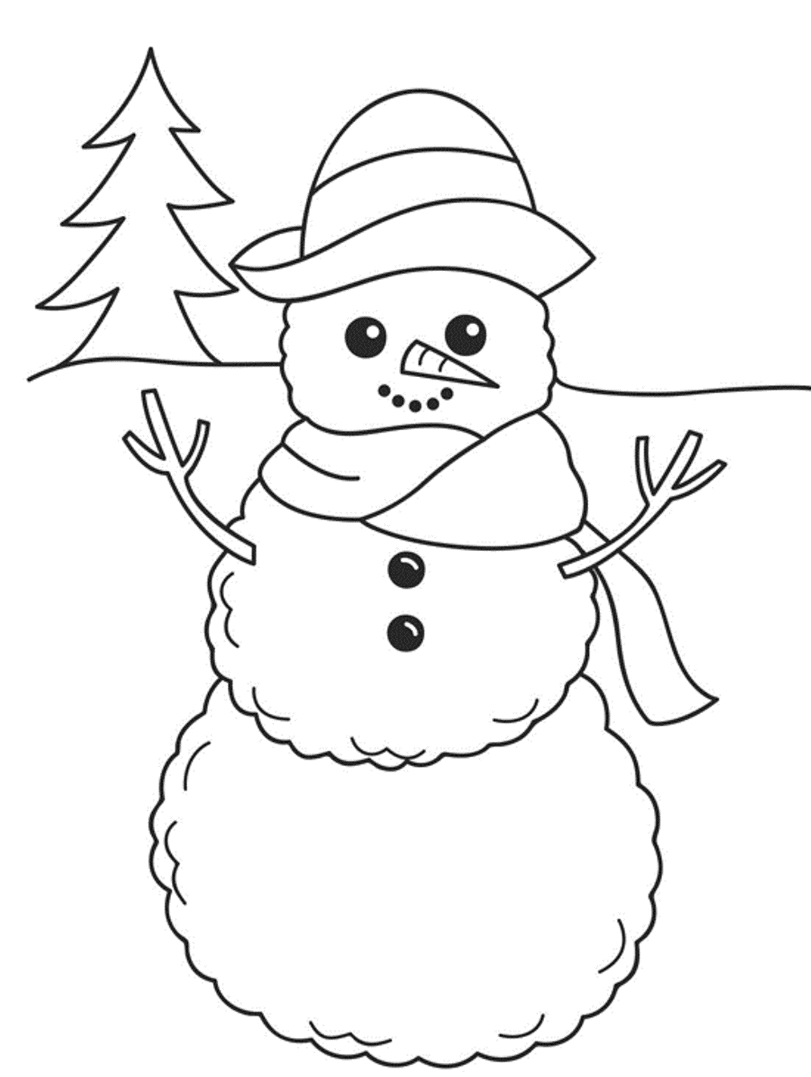 cute snowman coloring pages Coloring4free