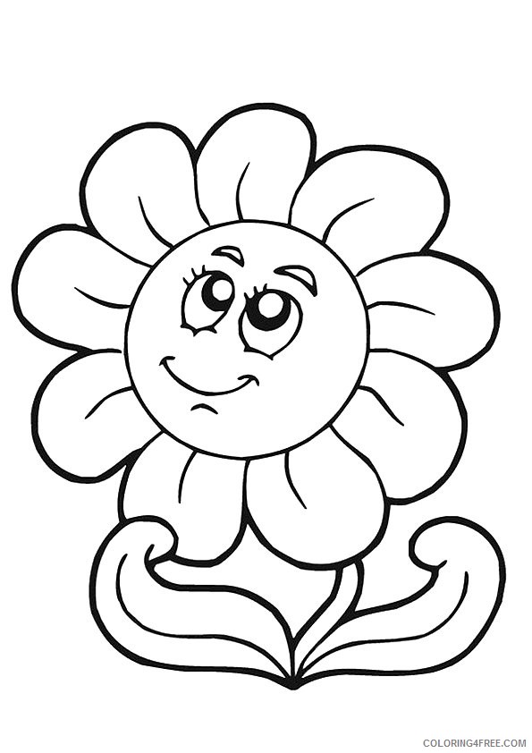 cute sunflower coloring pages Coloring4free