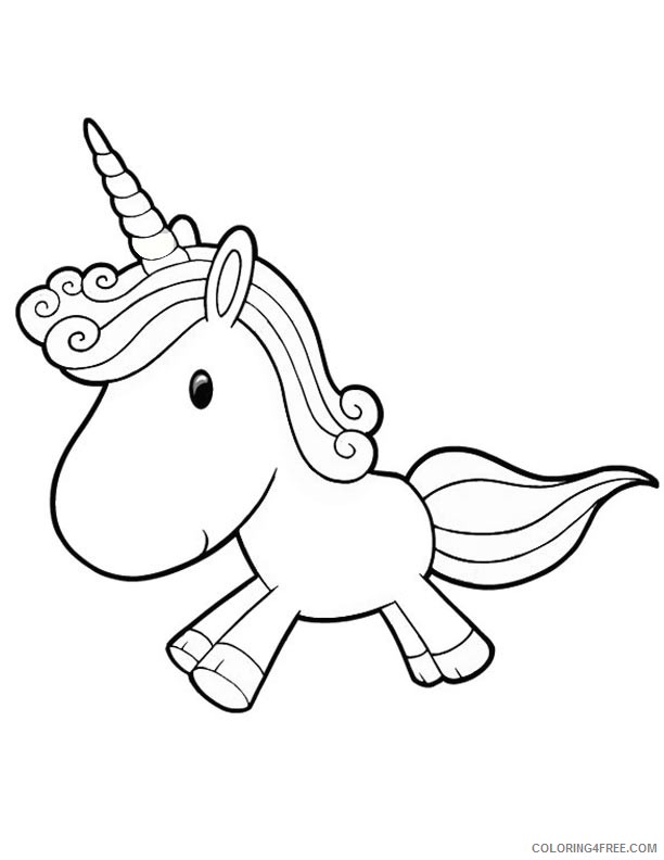 cute unicorn coloring pages to print Coloring4free