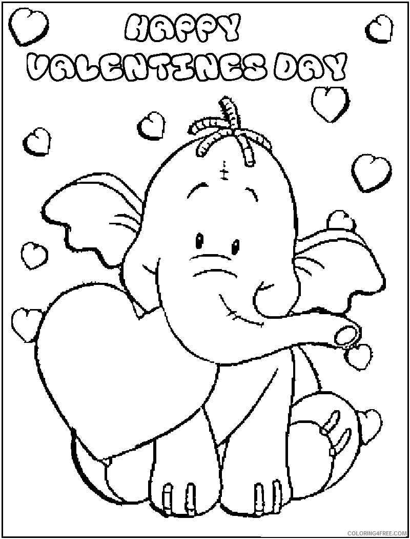 cute valentines day coloring pages to print Coloring4free