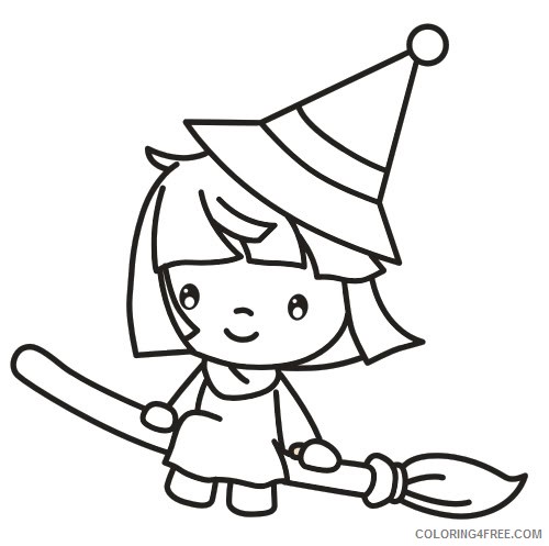 cute witch coloring pages Coloring4free