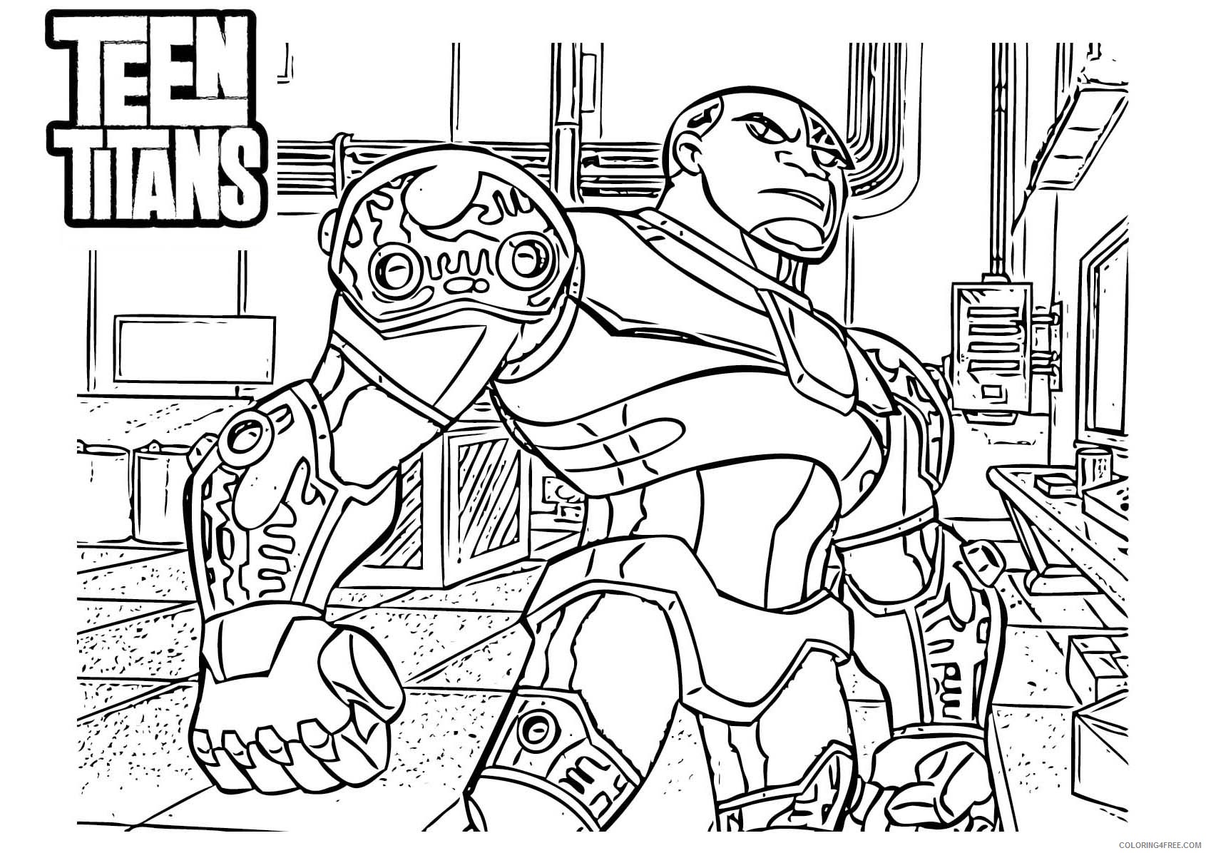cyborg teen titans coloring pages Coloring4free
