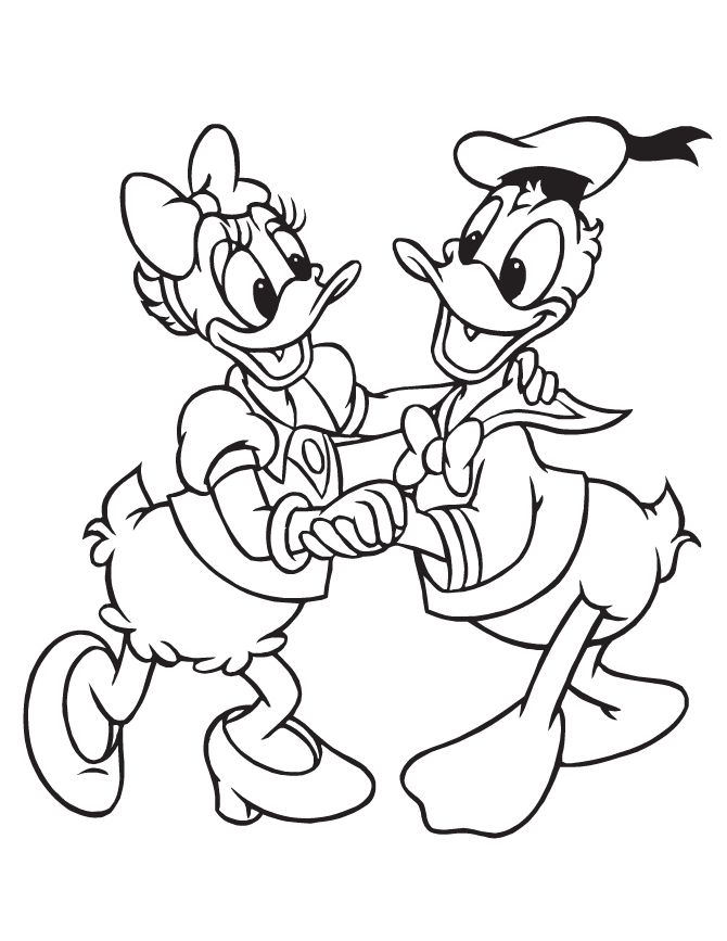 daisy and donald duck coloring pages Coloring4free
