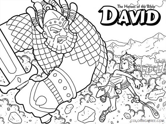 david and goliath bible coloring pages Coloring4free