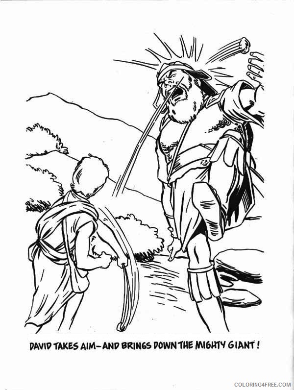 david and goliath coloring pages bible story Coloring4free