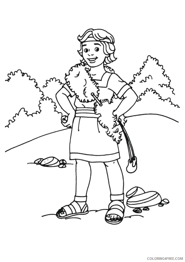 david and goliath coloring pages david Coloring4free