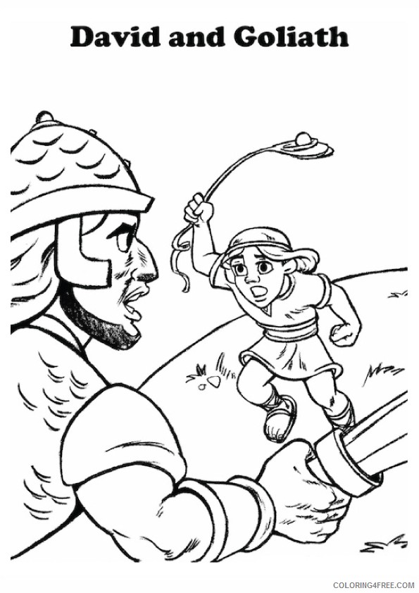 david and goliath coloring pages for kids Coloring4free