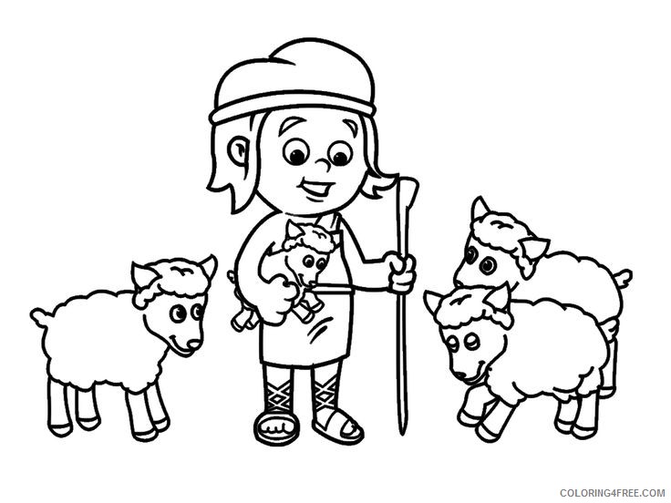 david and goliath coloring pages shepherd boy Coloring4free