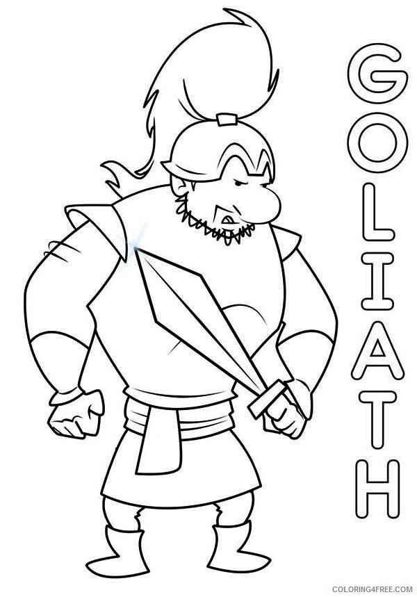 david and goliath coloring pages the goliath Coloring4free