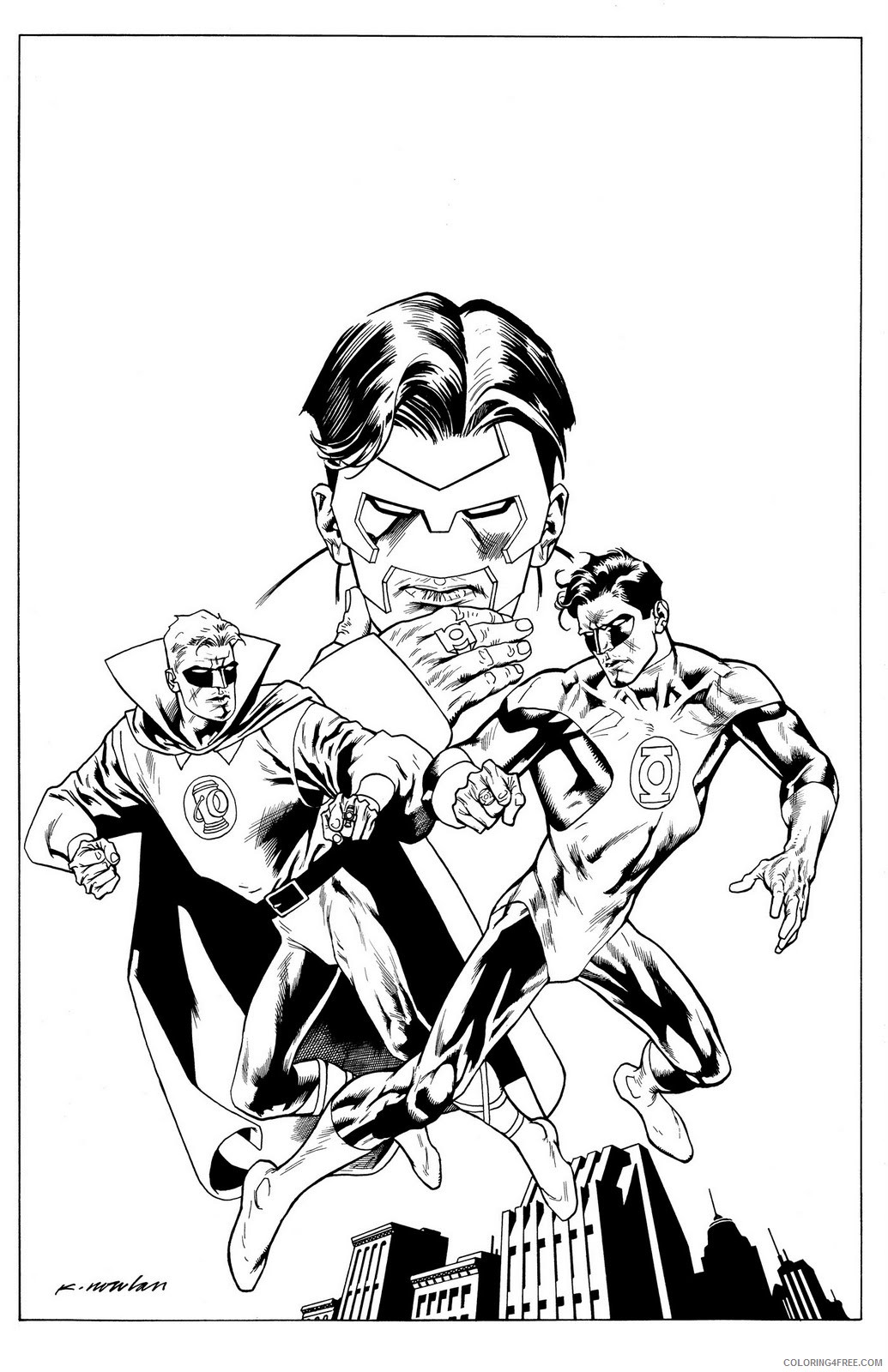 dc comics green lantern coloring pages to print Coloring4free