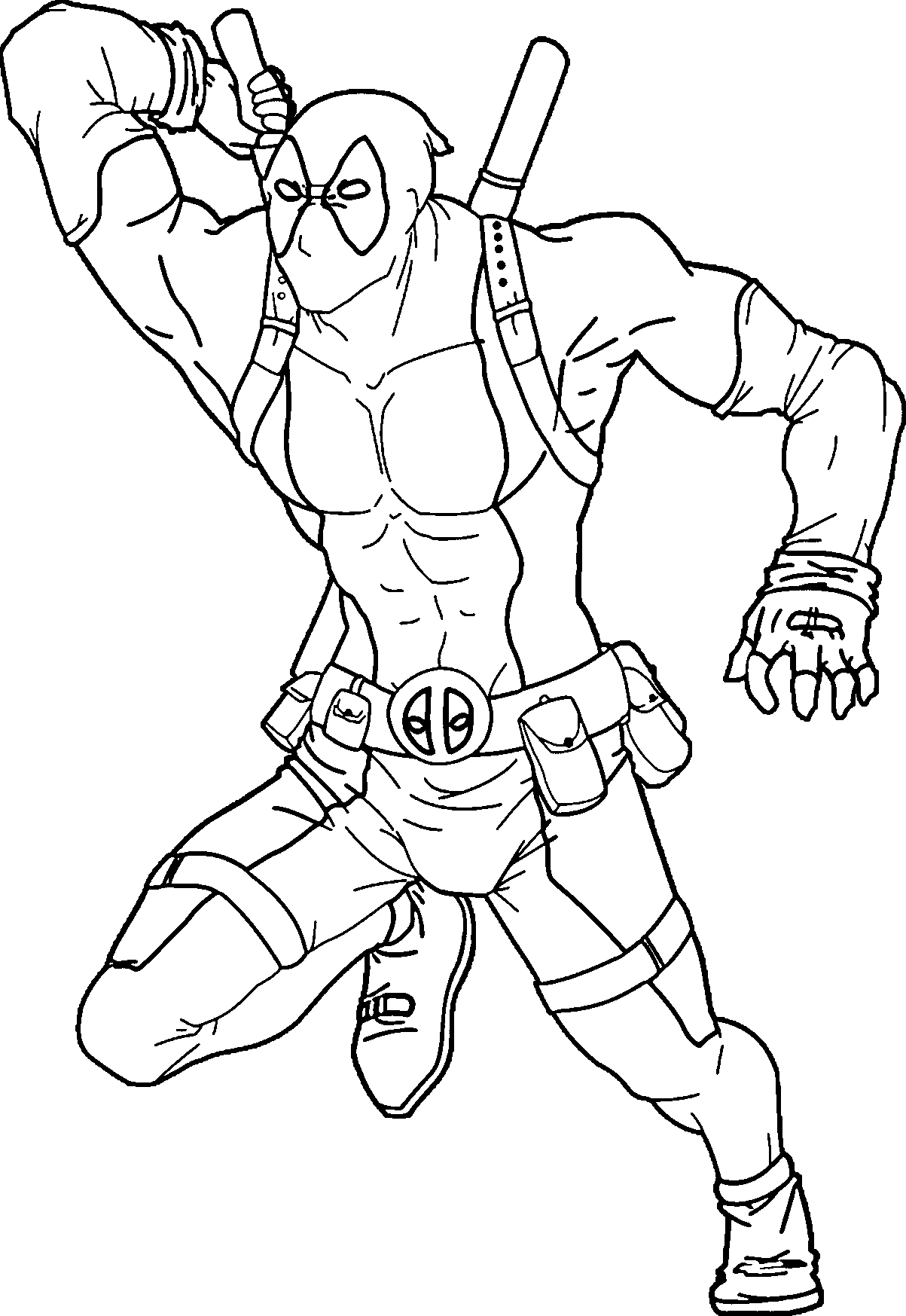 deadpool coloring pages for kids Coloring4free