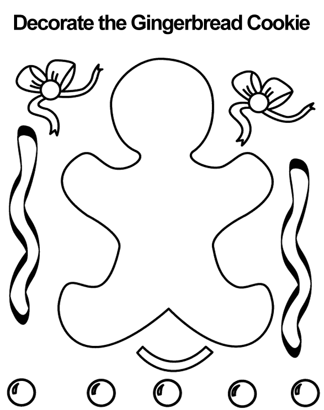 decorate gingerbread man coloring pages Coloring4free
