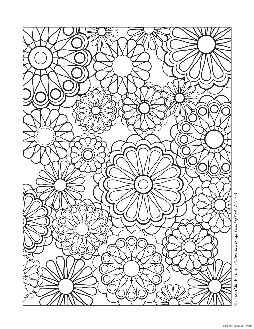 design coloring pages circled mandalas Coloring4free