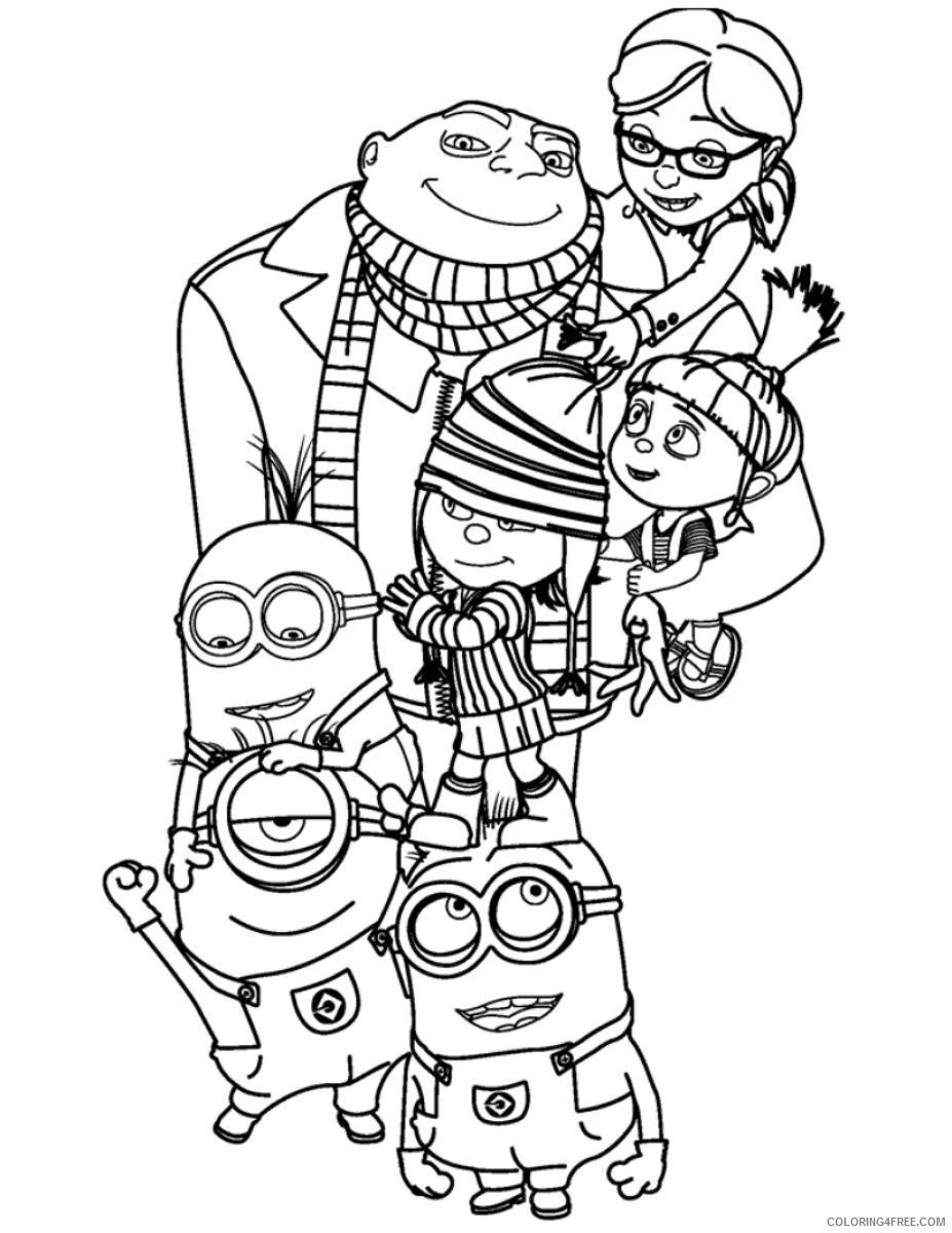 despicable me coloring pages all characters Coloring4free