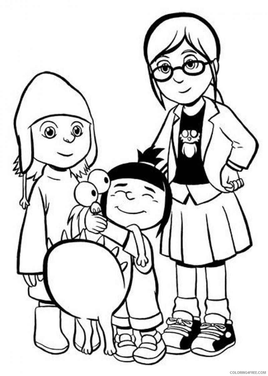 despicable me coloring pages edith agnes margo Coloring4free