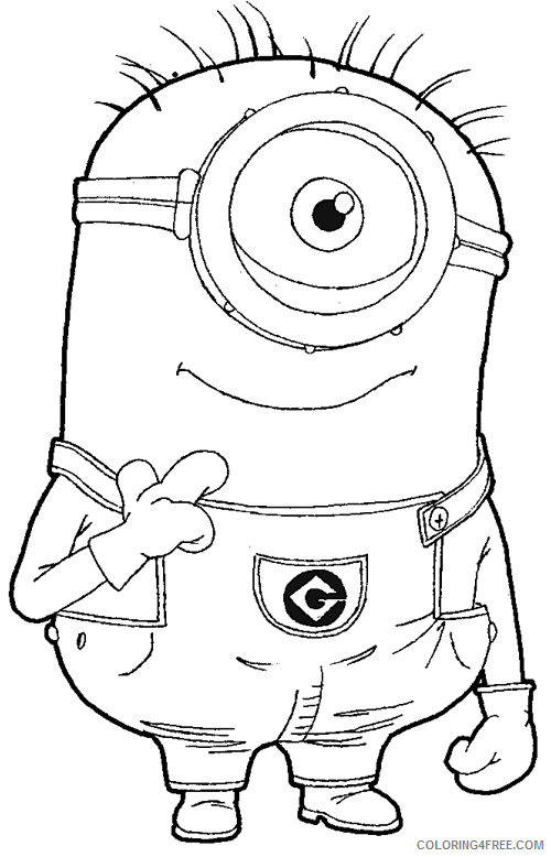 despicable me coloring pages minion carl Coloring4free