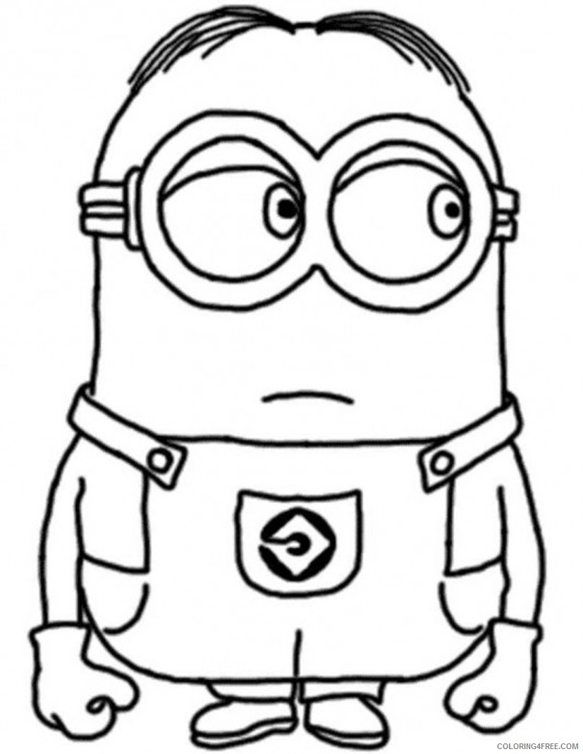 despicable me coloring pages minion dave Coloring4free