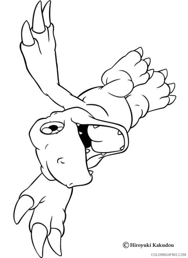 digimon coloring pages agumon Coloring4free