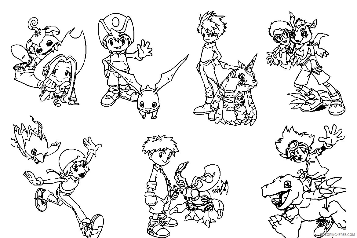 digimon coloring pages all characters Coloring4free