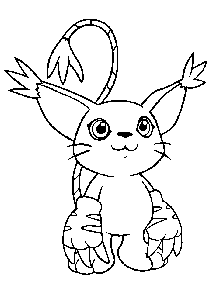 digimon coloring pages gatomon Coloring4free