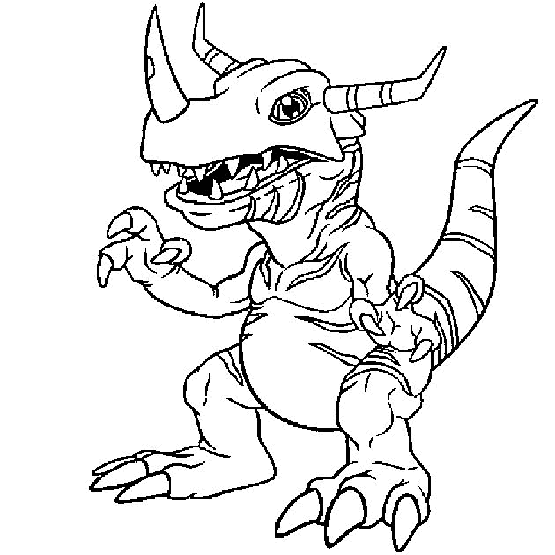 digimon coloring pages greymon Coloring4free