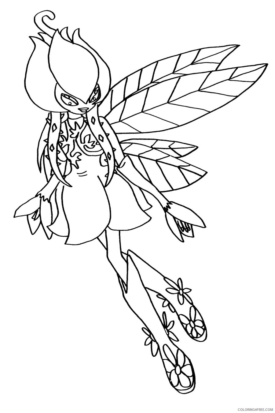 digimon coloring pages palmon evolution lilymon Coloring4free